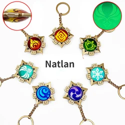 7 Countries of Vision Eye Inazuma Sumeru Fontaine Natlan Snezhnaya Keychain Luminous 7 Element Eye Of Original God Toy KeyRing