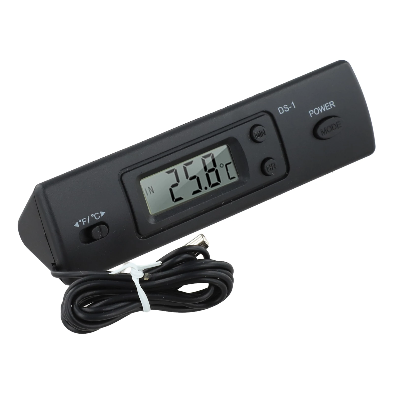 Professional Digital Car Thermometer with Probe for Indoor and Outdoor Temperature Readings and Clock Function