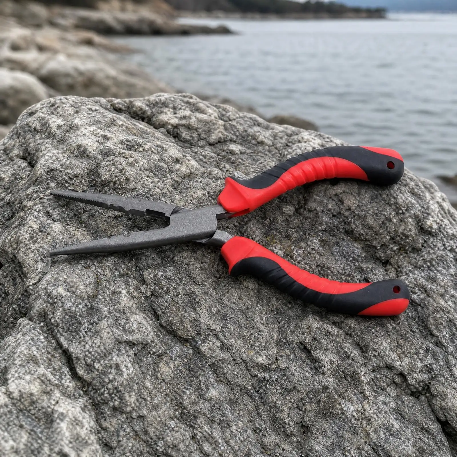 Long Nose Fishing Pliers Ergonomic Long-Nose Fishing Plier Non-Slip Hook Remover for Anglers, Fishermen, Tackle Setup