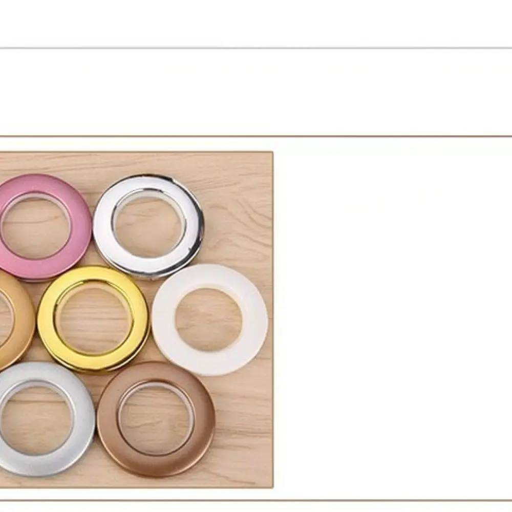 Window Curtain Eyelets Decorative Plastic Rings For Roman Poles Smooth Hanging Accessories Home Textile Decoration Parts