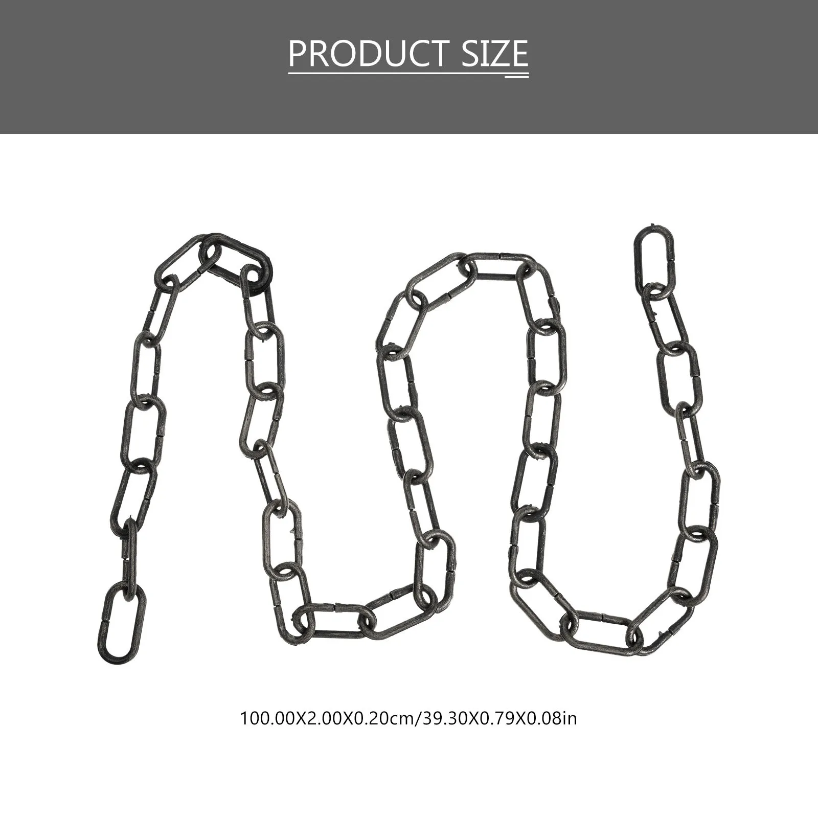 2 قطعة سلسلة محاكاة الهالوين حاجز بلاستيكي ديكور للحفلات خفيف الوزن ومتين من مادة البولي ايثيلين ملحق