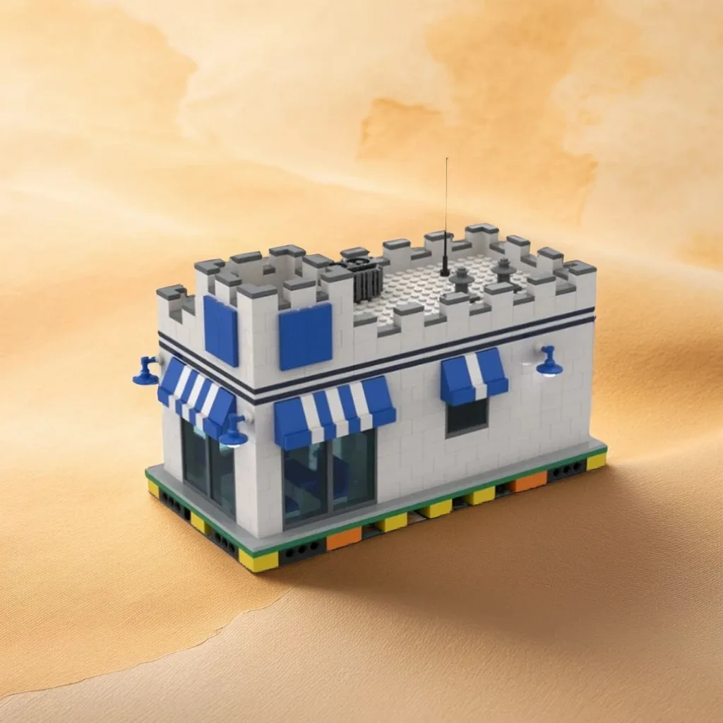

1055 шт. белый замок MOC сказочный замок модель образовательные строительные блоки подарок