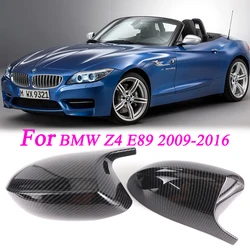 M Carbon fiber Rearview Mirror Caps Wing Side Mirror Cover For BMW E89 Z4 Convertible 2009-2016 Car Accessories Gloss Black