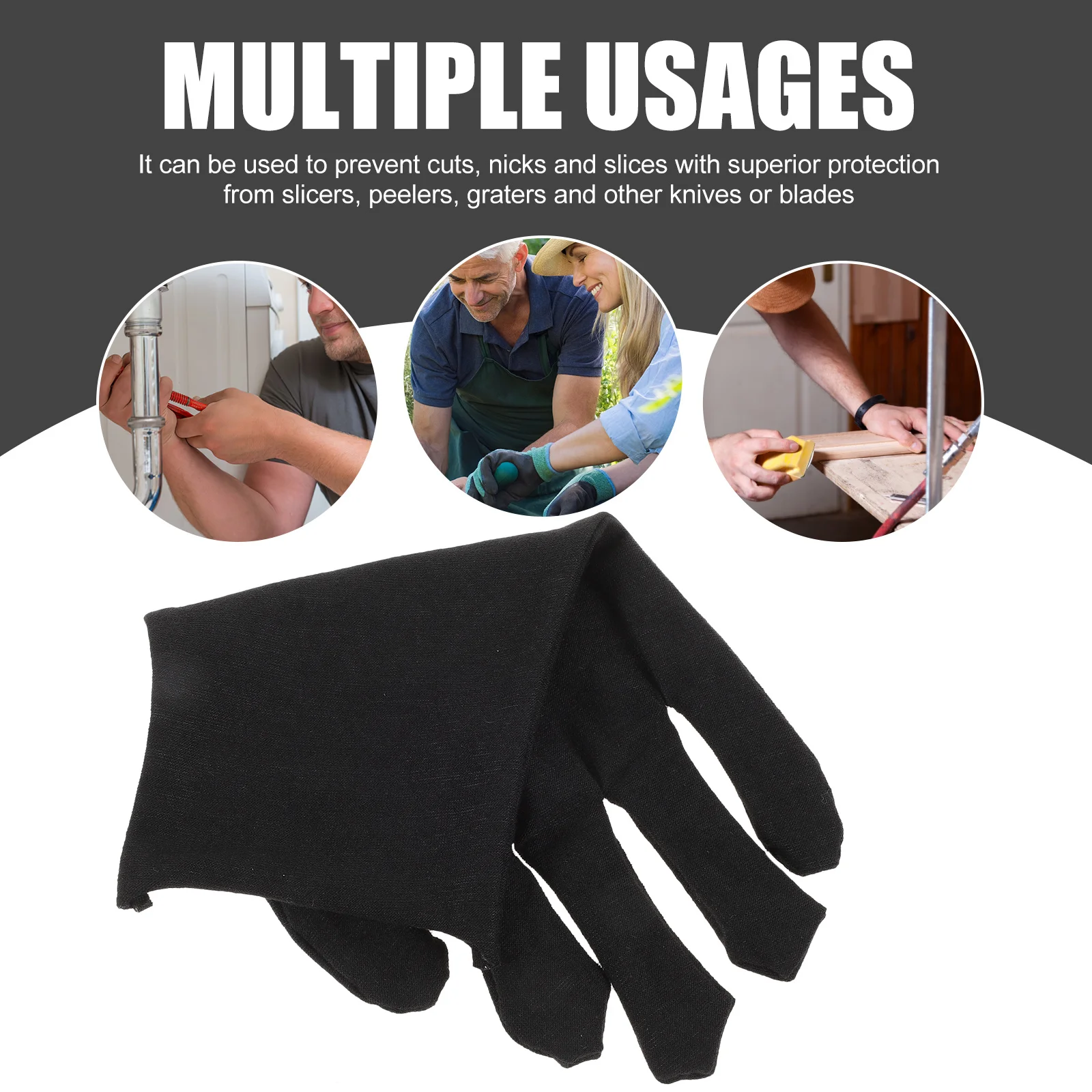 

12Pairs Heavy Duty Cotton Gloves Comfortable Lightweight Cut-Resistant Grip Hand Protection Gloves for Men Women Workers in
