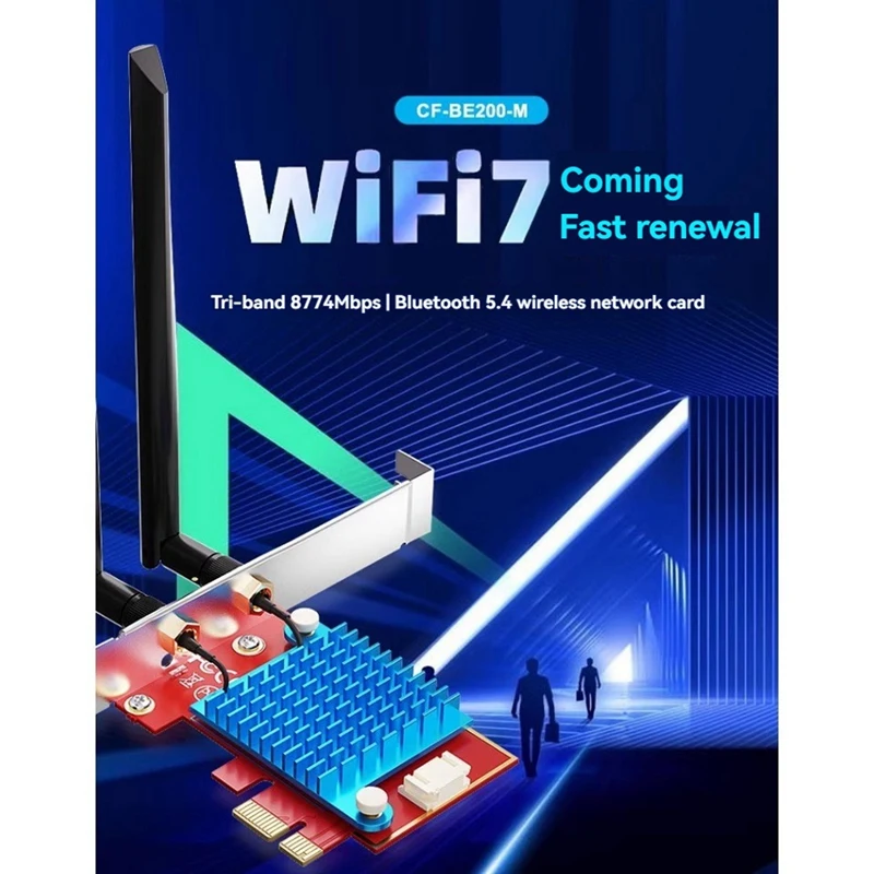 Wifi 7 BE200 Szikratávirát hálózati Adapter wifi Rádióadó tri Érlelődik 2.4g/5.8g/6ghz 8774mbps wifi számára Nyer 10 11 Linux