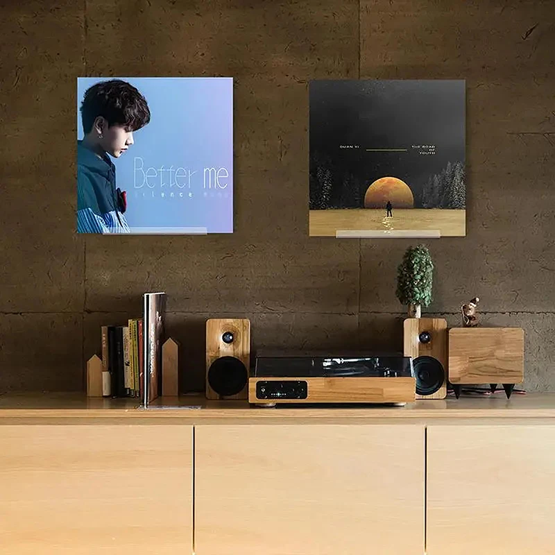 Clear Vinyl Record Shelf Wall Mount Vinyl Holder Acrylic Album Record Holder Display Your Daily LP For Home Decoration