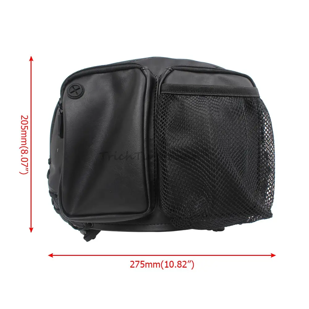 Bag Sissy Bar Back Storage Pouch Backrest Organizer Fits For Harley Touring Softail Sportster Honda GL1800 Indian PU Leather
