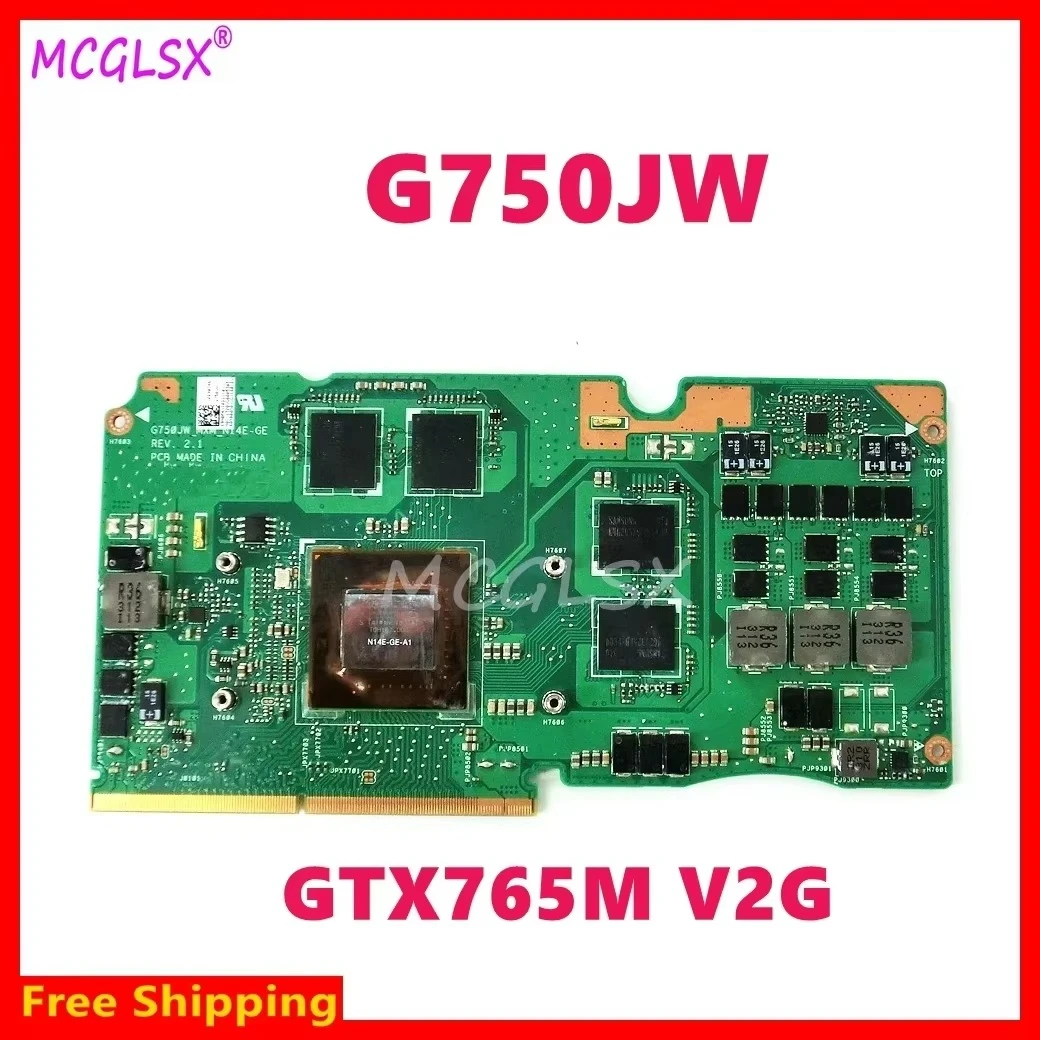 G750JW  N14E-GE-A1 GTX765M-V2G VGA Graphics Card For ASUS ROG G750JX G750J G750JH_MXM  Laptop Graphics Cards Tested OK