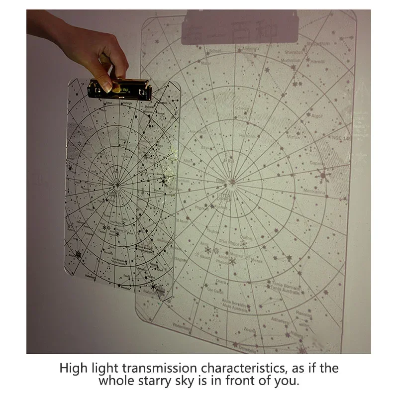Большая прозрачная бумажная папка для бумаг A4 с изображением звездного неба, папки для файлов, держатели для документов, школьные и офисные канцелярские принадлежности, зажим, доска