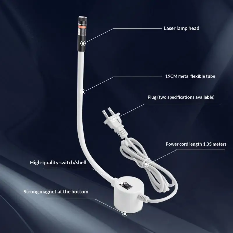 

US Infrared Precision Work Lamp DC5V, 1Pcs Red Laser Positioning Tool Line/Cross/Dot with Magnetic Base for Sewing Machines