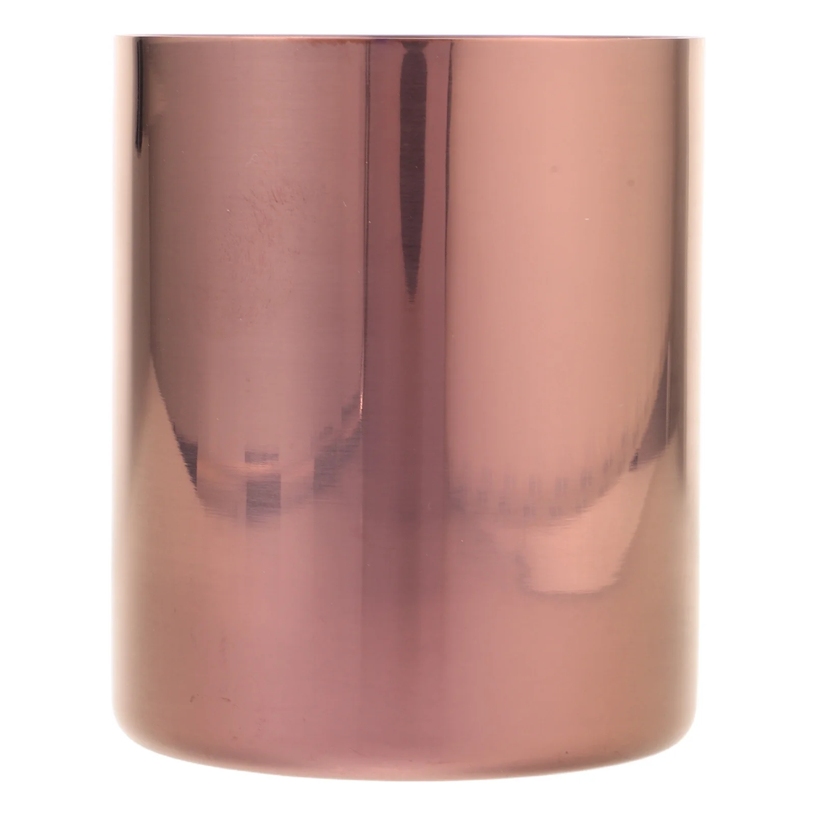 

Stainless Steel Pen Cup Rose Gold Desktop Organizer Cylindrical Metal Pencil Holder for Office Desk Stationery Storage