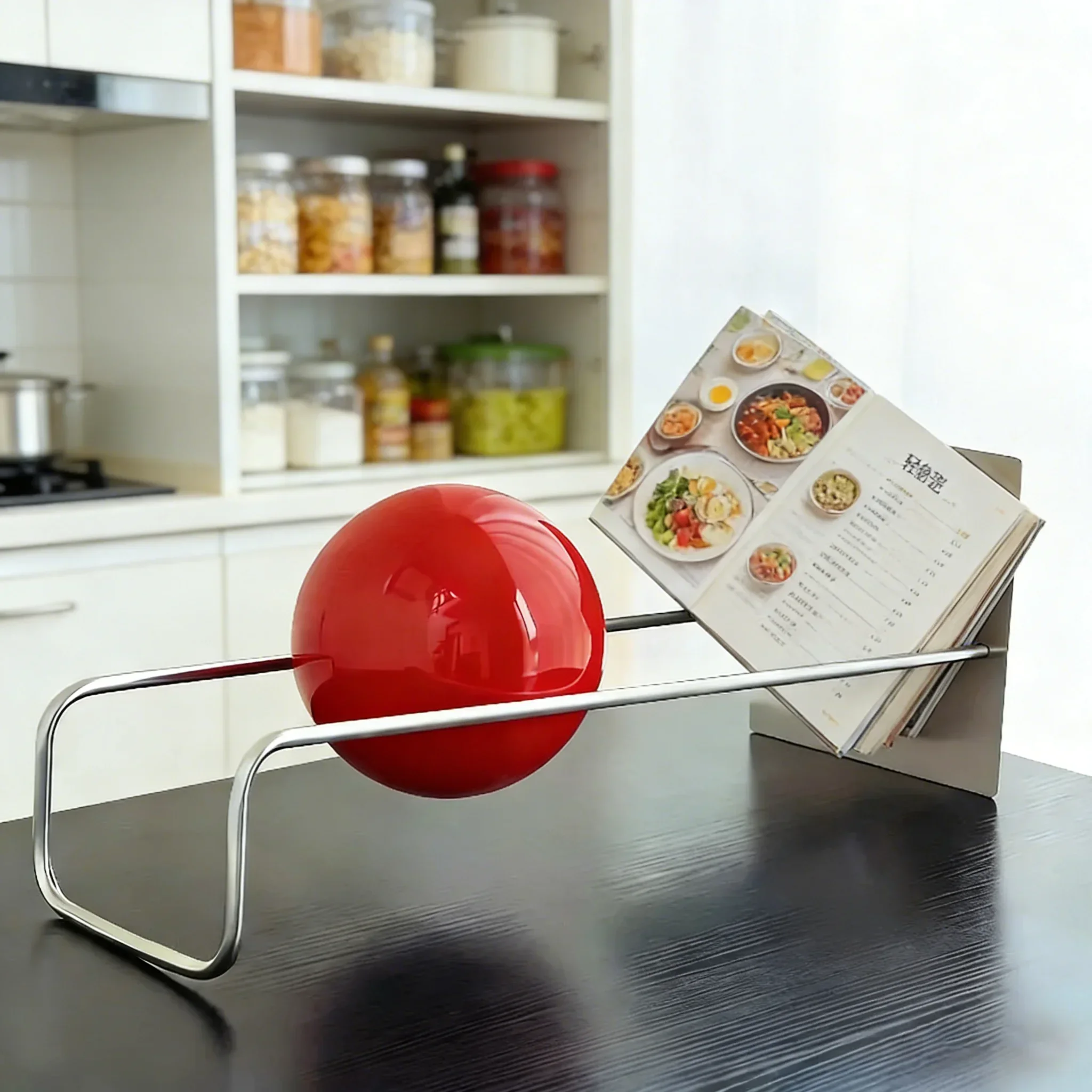 Modern Gravity Ball-Shaped Bookshelf—Medieval Bauhaus Desktop Organizer, Fashionable Magazine and Newspaper Rack, Office Fashion