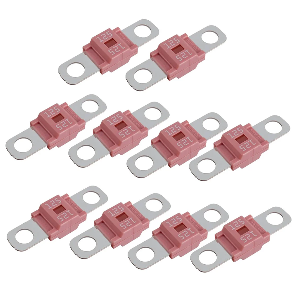 AMI/Midi Fuse 125A High Current Fuse Bolt-On Fuse 125 Amp for Cars, Trucks, Construction Vehicles, Buses, Caravans 10Pc