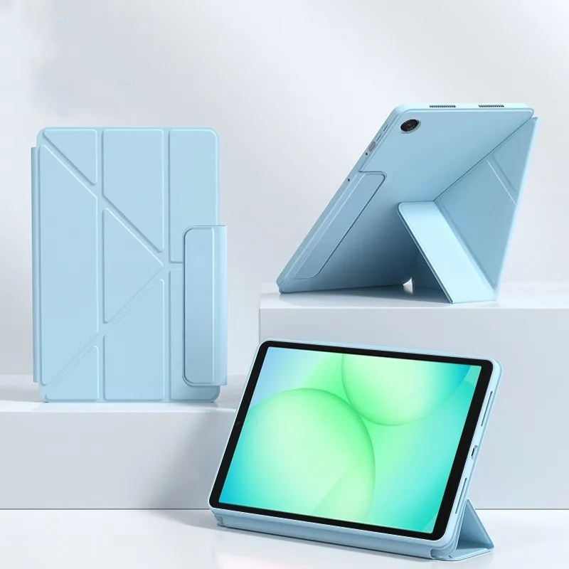 Y-Fold Multi-angle Case for Xiaomi Poco Pad C1 9.7 2026 Tablet Folio Cover with Buckle Drop-Resistant Protection Case
