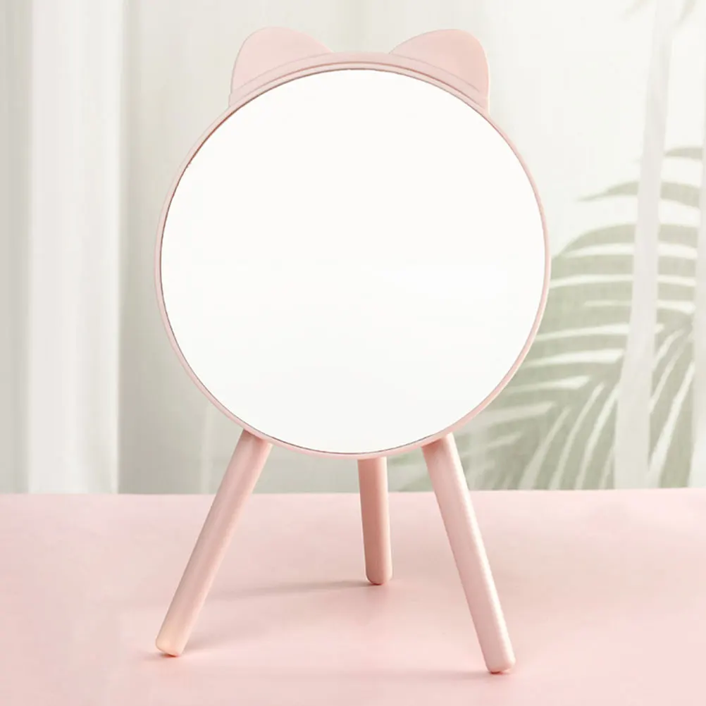 

Portable Makeup Mirror Compact Premium Material Non-Slip Base Adorable Wear-Resistant Makeup Mirror for Living Room Entrance