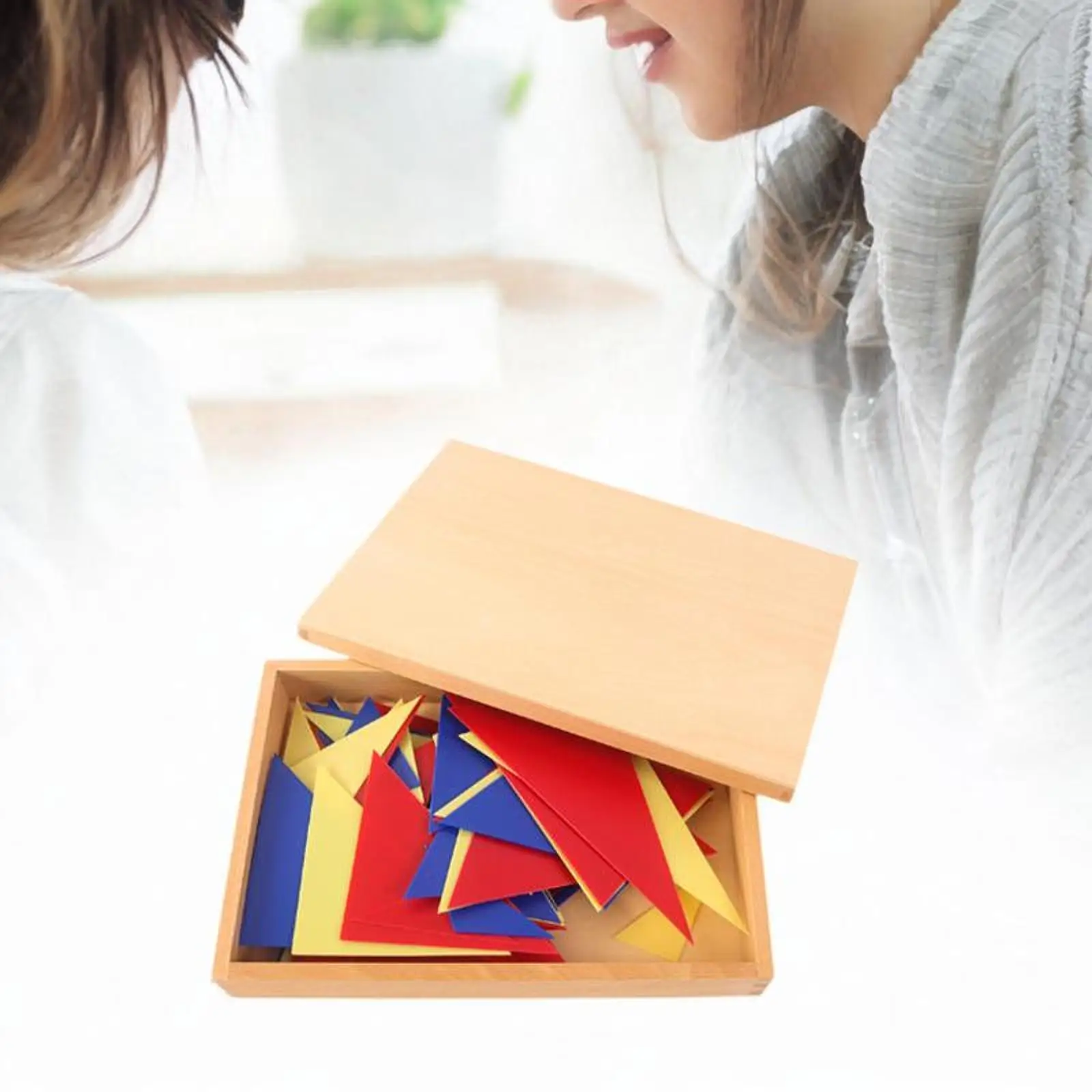 Montessori Grammar Learning Material Basic Adjective Game Portable Language Development Materials for Kindergartens Preschool