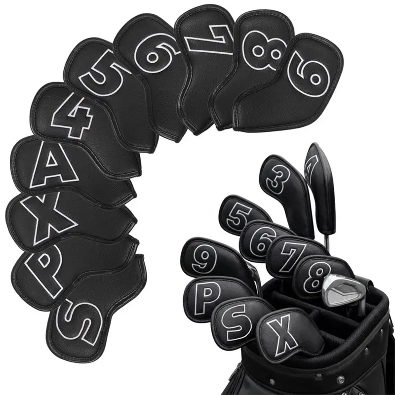 [NEW!ABKG】 Golf Club Covers Iron Covers For Golf Clubs Double Side Number Club Headcover