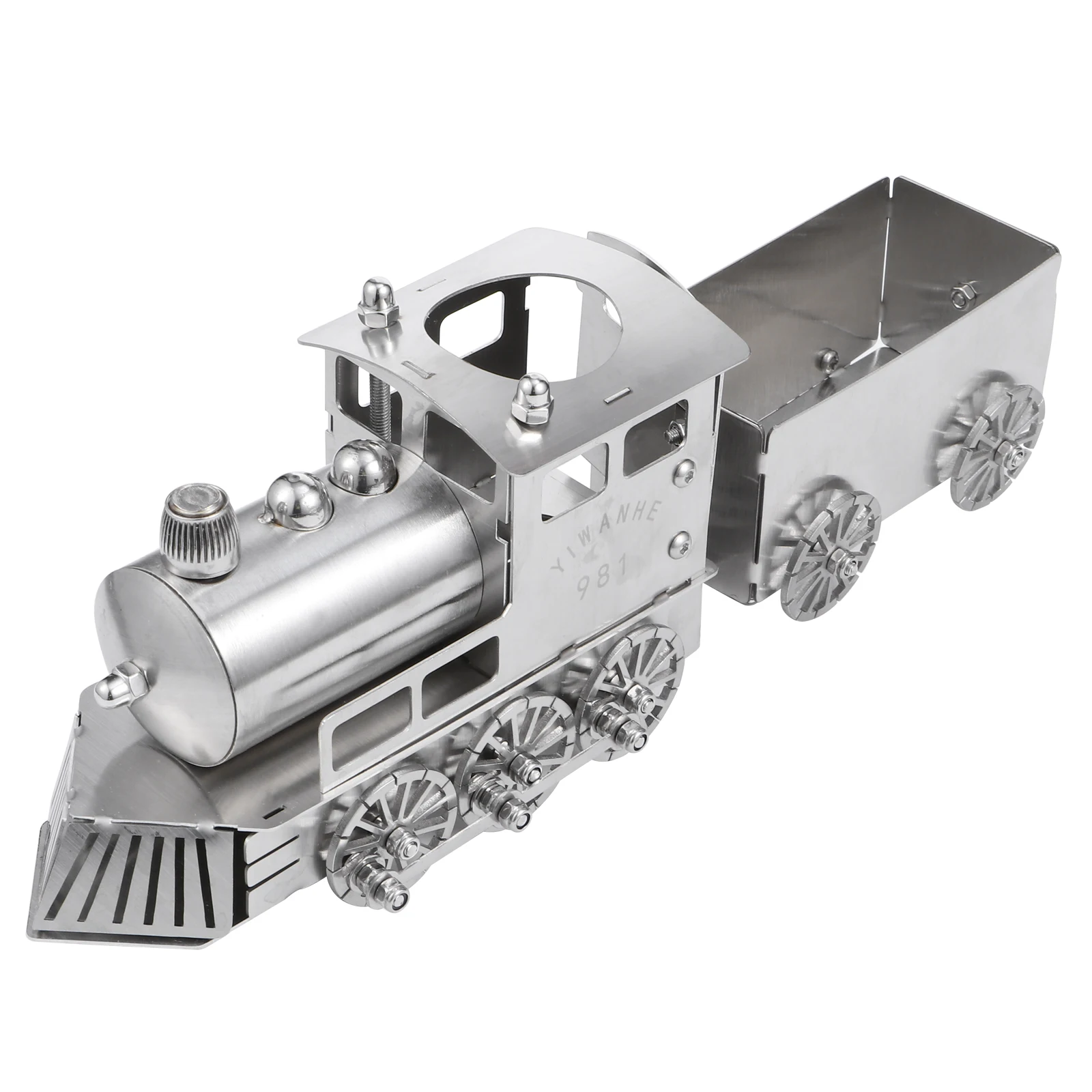 

Vintage Locomotive Ornament Desktop Decorative Retro Metal Steam Household Adornment Compact Wear Resistant Creative