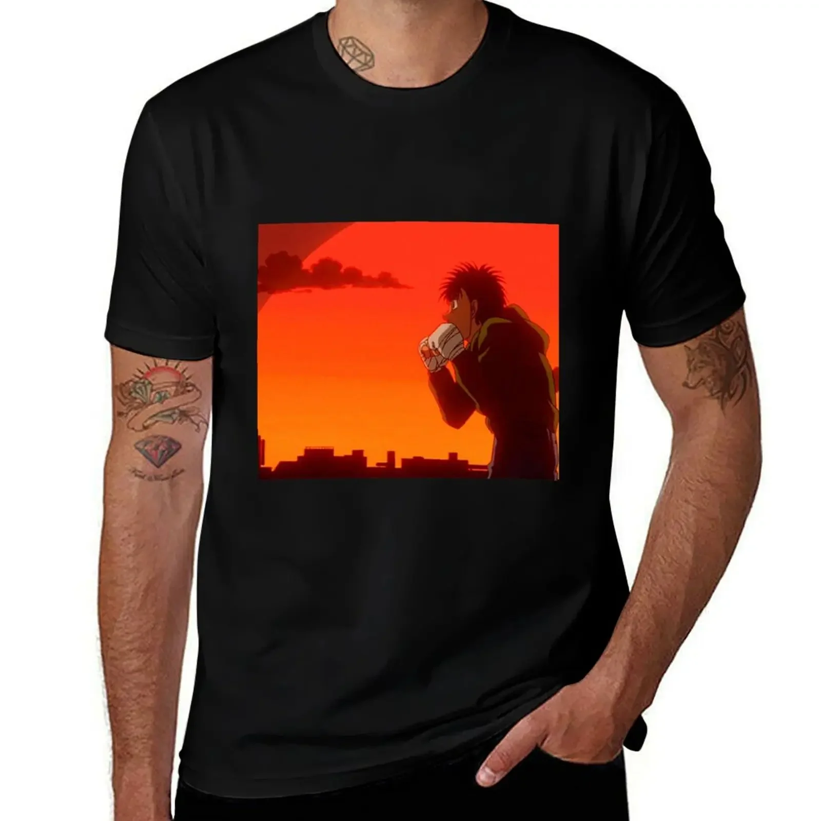 Hajime no Ippo Sunset T-Shirt Clothing Luxury man tops new gifts and t-shirts men t shirt