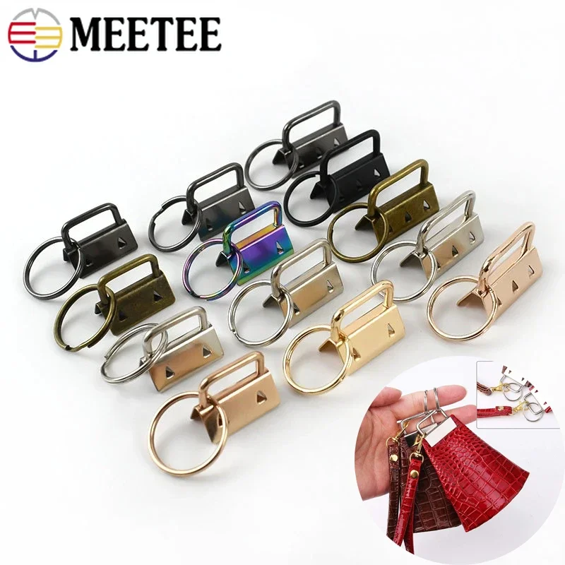 10Pcs 20/26/32mm Metal Tail Ends Clip Buckle Keychain O Ring Clasp Keyring Webbing Handbag Strap Hook Sewing Hardware Accessory