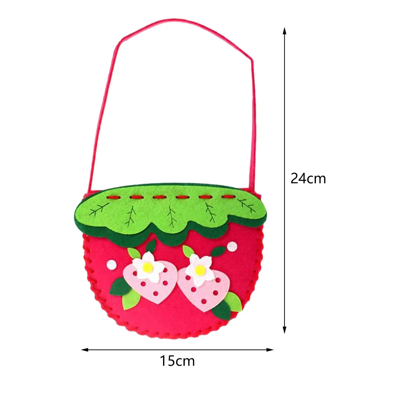 DIY Sewing Bag Set Educational Toys Child Sewing Crafts Felt Handbag Material Bag Making Supplies for Preschool Kindergarten