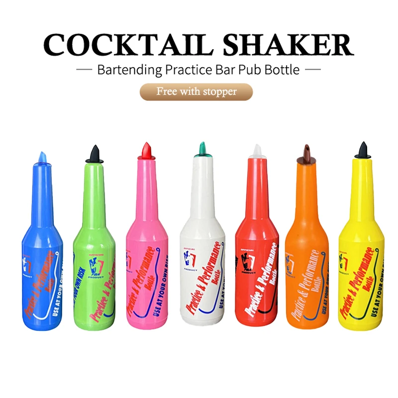 Wine Cocktail Shaker Naked Bottle Color Flair Bartender Bartending Practice Bar Pub Bottle Pourer For Liquor Bar Accessories