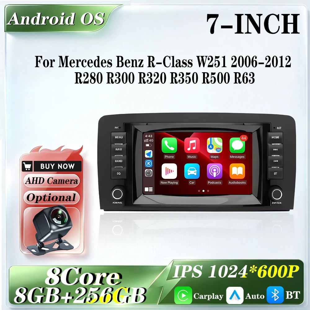 Wireless Carplay Autoradio for Mercedes Benz R-Class W251 2006-2012 R280 R300 R320 R350 R500 R63 - GPS Navigation System
