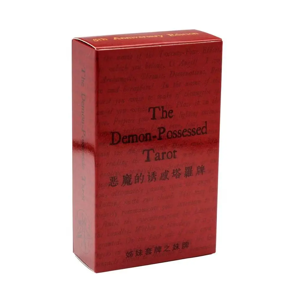 Tarot gótico vintage de demonología de 10,3*6 cm, 78 cartas del tarot de demonios poseídos - Mazo de adivinación oculta Goetia