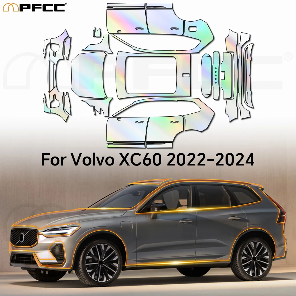 

PPF для Volvo XC60 2022-2024, защитная пленка для краски, 9 мил, ТПУ, устойчивая к царапинам, предварительно вырезанная, полностью автомобильная, прозрачная, невидимая, комплект