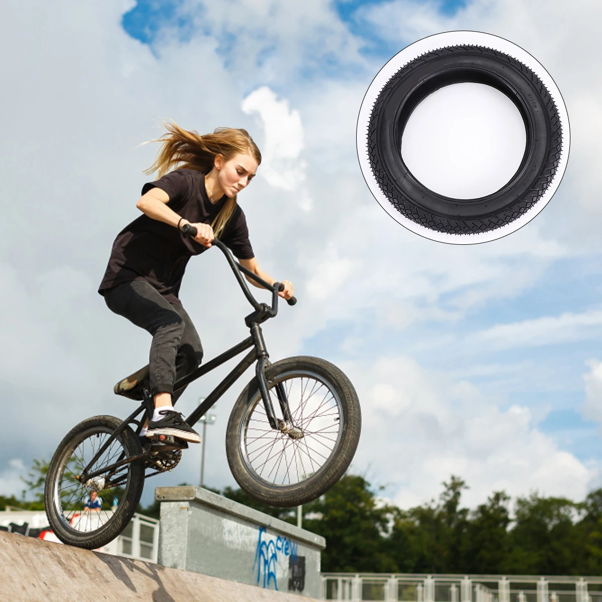 

Balance Bike Tire Kids Durable Rubber Anti Snow Quality Inspection Outer Tire for Balance Bike Riding