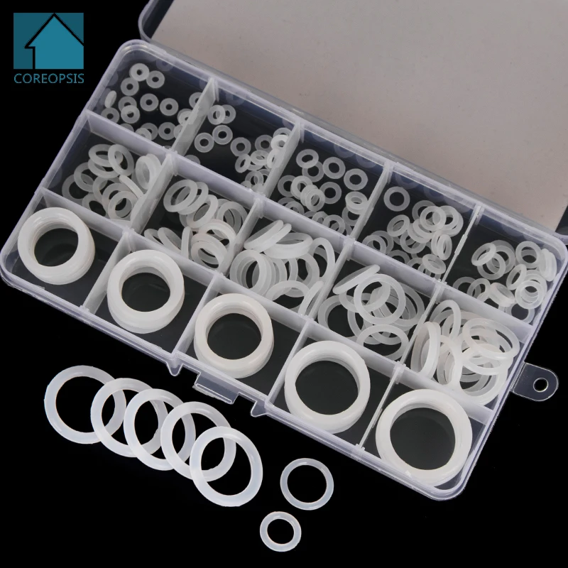 150PCS PCP Paintball Sealing O Rings White Silicone Replacements OD 6mm-30mm CS 1.5mm 1.9mm 2.4mm 3.1mm BG040-059-060-061-062