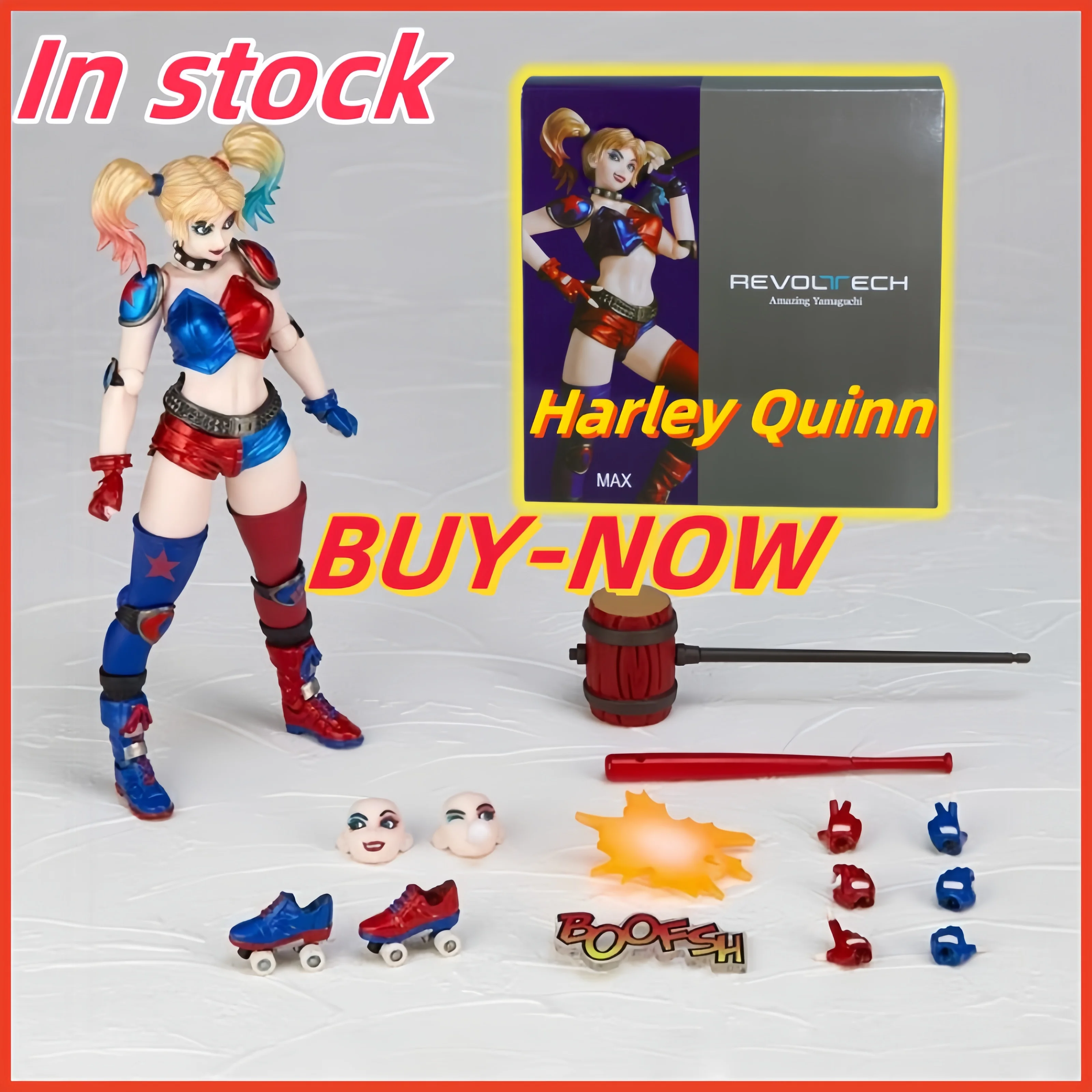 

В НАЛИЧИИ Arkahm Factory Kaiyodo Yamaguchi Harley Quinn Аниме Фигурки Фиксированная версия Девушка-клоуна Детский подарок на день рождения Игрушка