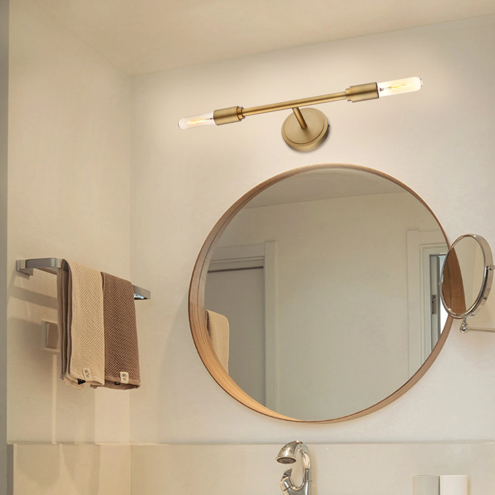 Imagem -05 - Permo Double Sconce Light Matte Vanity Sconce para Cozinha e Banheiro Light