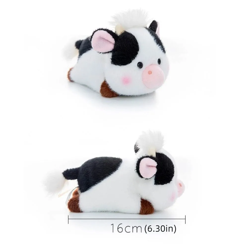 Klip Boneka Rakun Kelinci Kecil Yang Lucu Mainan Mewah Panda Berbulu Husky Boneka Mewah Rusa Border Collie Kartun Hadiah Anak-anak