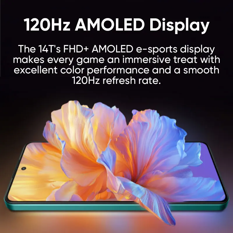 Versión global realme 14T Smartphone 5G MediaTek Dimensity 6300 Pantalla OLED de 6,67» Batería de 6000mAh Next AI Resistencia al agua IP69 4