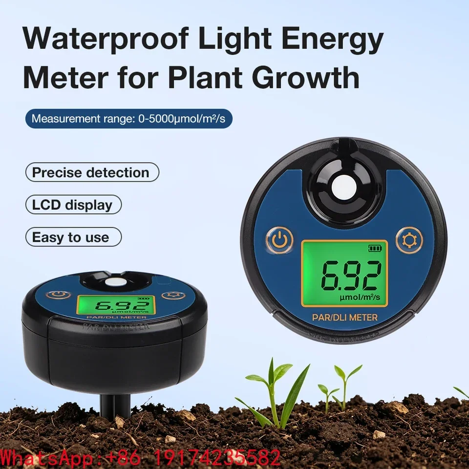 Professional High Accuracy PAR Meter Waterproof Photosynthesis Quantum Meter 400-700nm Digital PPFD DLI Tester 5-Year Data