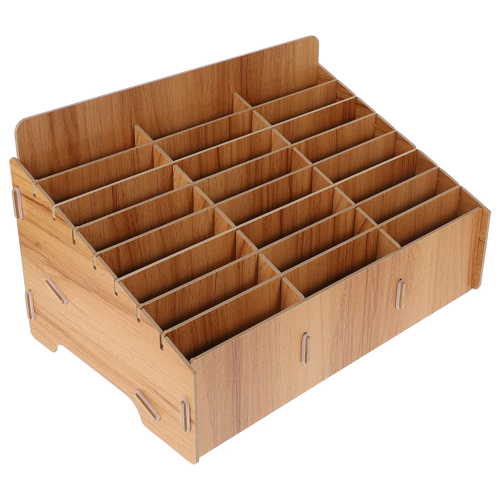  Mobile Phone Storage Box Multi-grid Rack Display Stand Elegant Temporary Holder Wooden Case