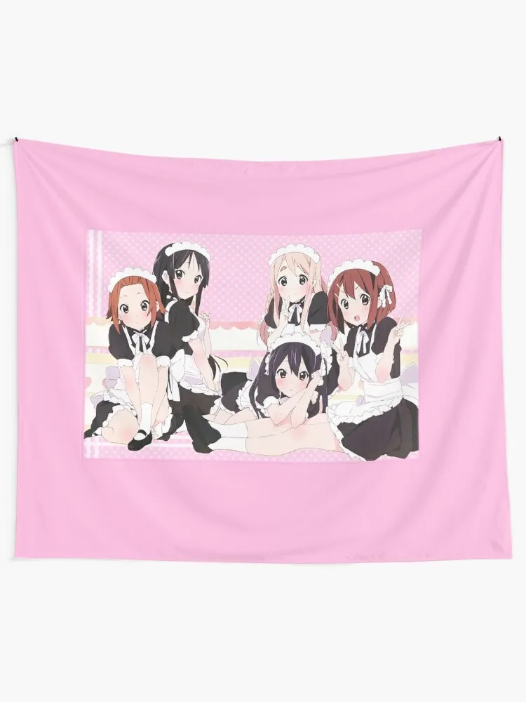 Sweet Pink K-on! Maid Print Tapestry Luxury Living Room Decoration Wall Decoration Home Decorations Aesthetic