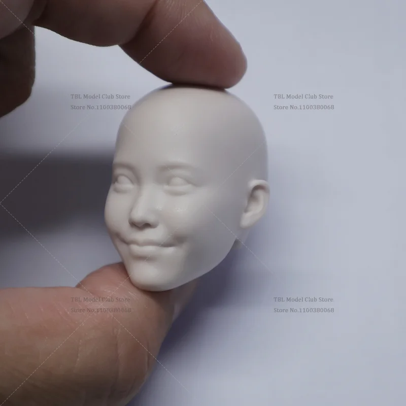 1/6 Schaal Koreaanse Vrouwelijke Celebrity Zanger DIY GK 3D Hars Un-panited Head Sculpt Wit Model Voor 12-inch Action Figure Soldaat