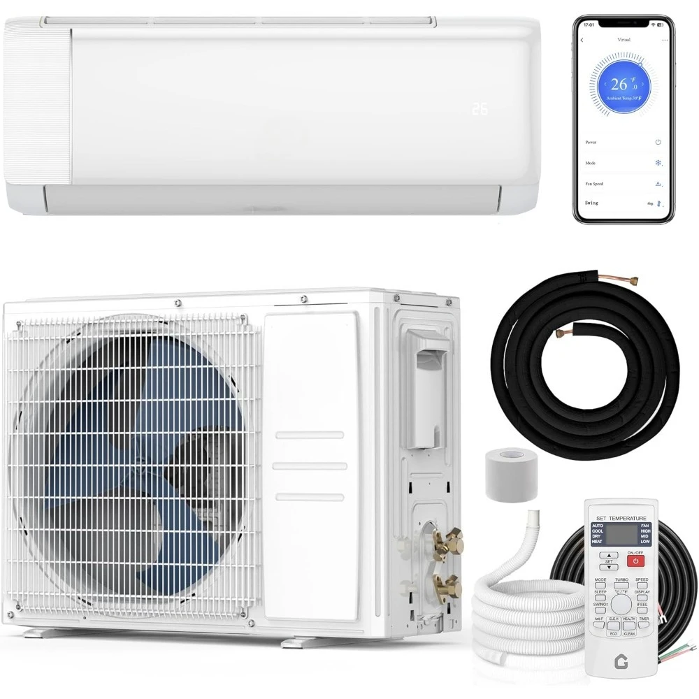 

12,000 BTU Mini Split Air Conditioner with 22 SEER2 Efficiency,750 Sq.Ft Cooling/Heating, Energy Star Certified,Smart Inverter
