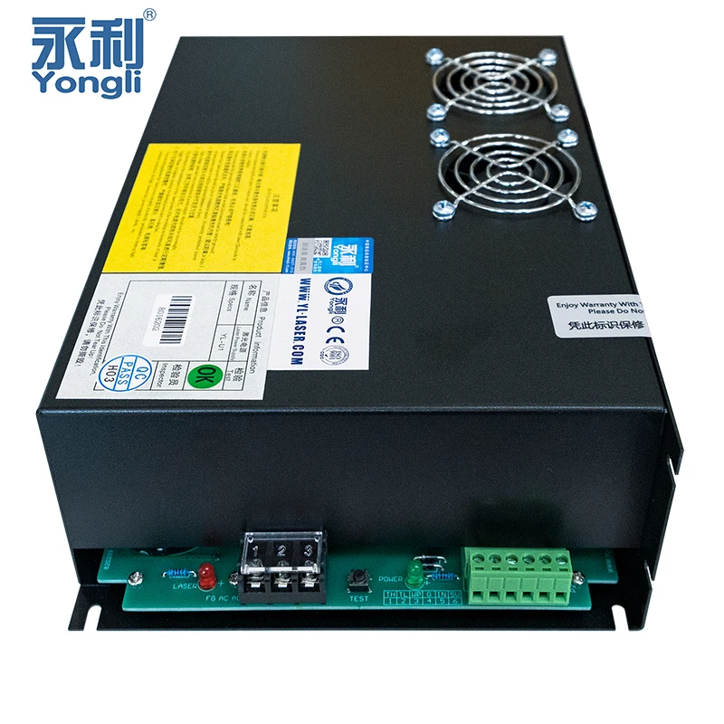 Yongli CO2 Laser Power Supply 115 230V PSU Cutting Engraving Machine Spare Parts Power Source Device For 90W-130W CO2 Laser Tube