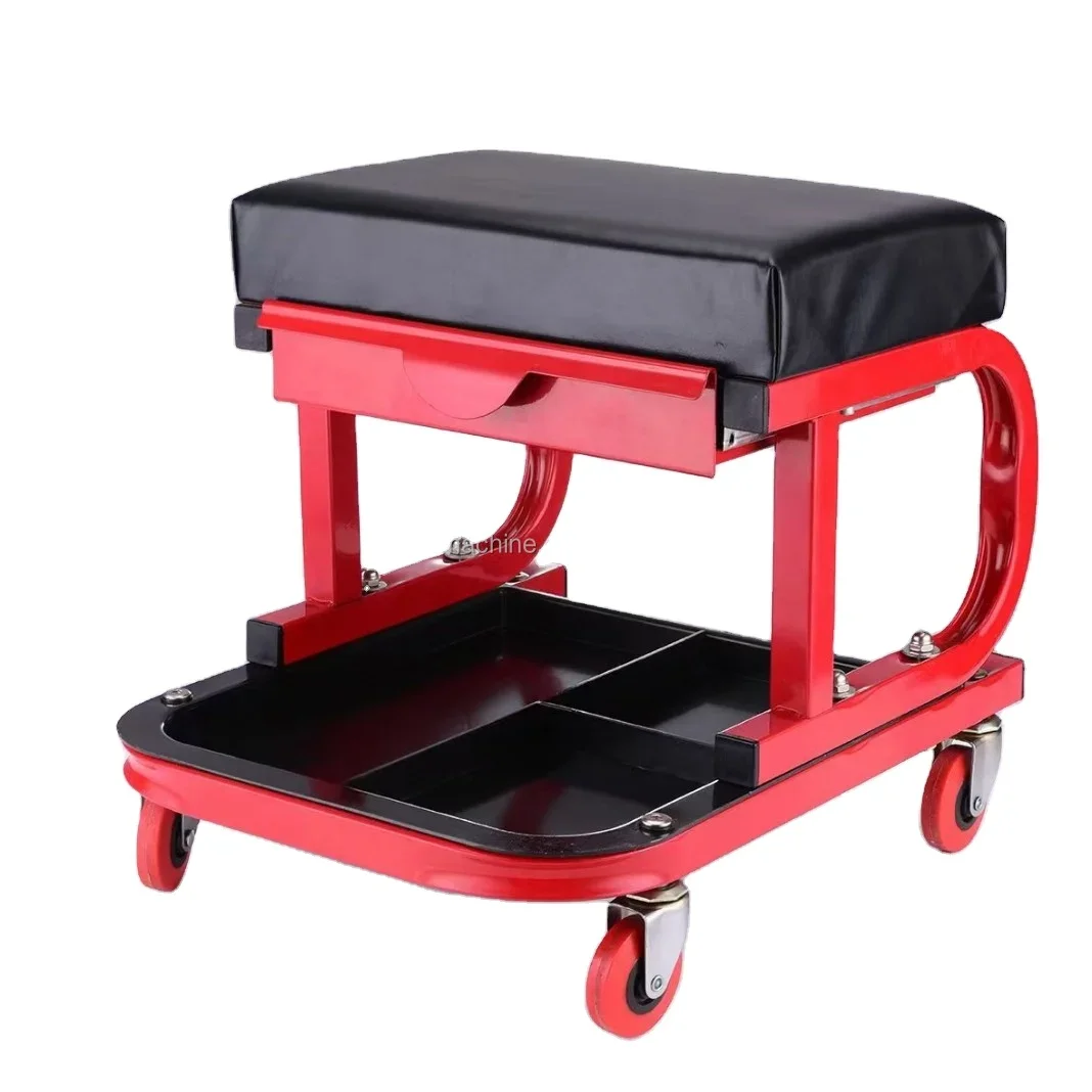 Auto Repair & Automotive Service Stool-Mobile Tool Storage With Rolling Mechanic Seat For Garage Workshop And Beauty Service