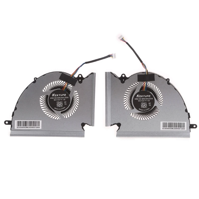 CPU/GPU Fan Laptop Cooling Fan 12V 0.6A 4-pin 4-wires OEM for MSI GP76 Leopard GE76 Raider PABD1A010SHR Laptop Part