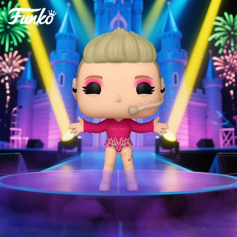 

Pink (Trustfall Tour) #459 Funko Pop P!nk Action Figures 4.2in Vinyl Figure Collectible Limited Edition Model Birthday Toy Gift