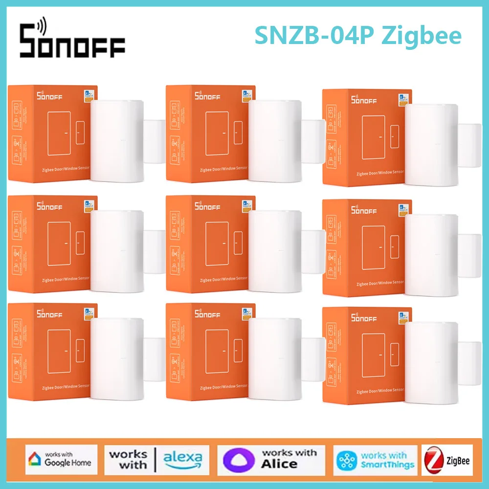 SONOFF SNZB-04P Zigbee Door Window Sensor Local Smart Scene Linkage Tamper Alert Home Security Work with Alexa Google Home Alice