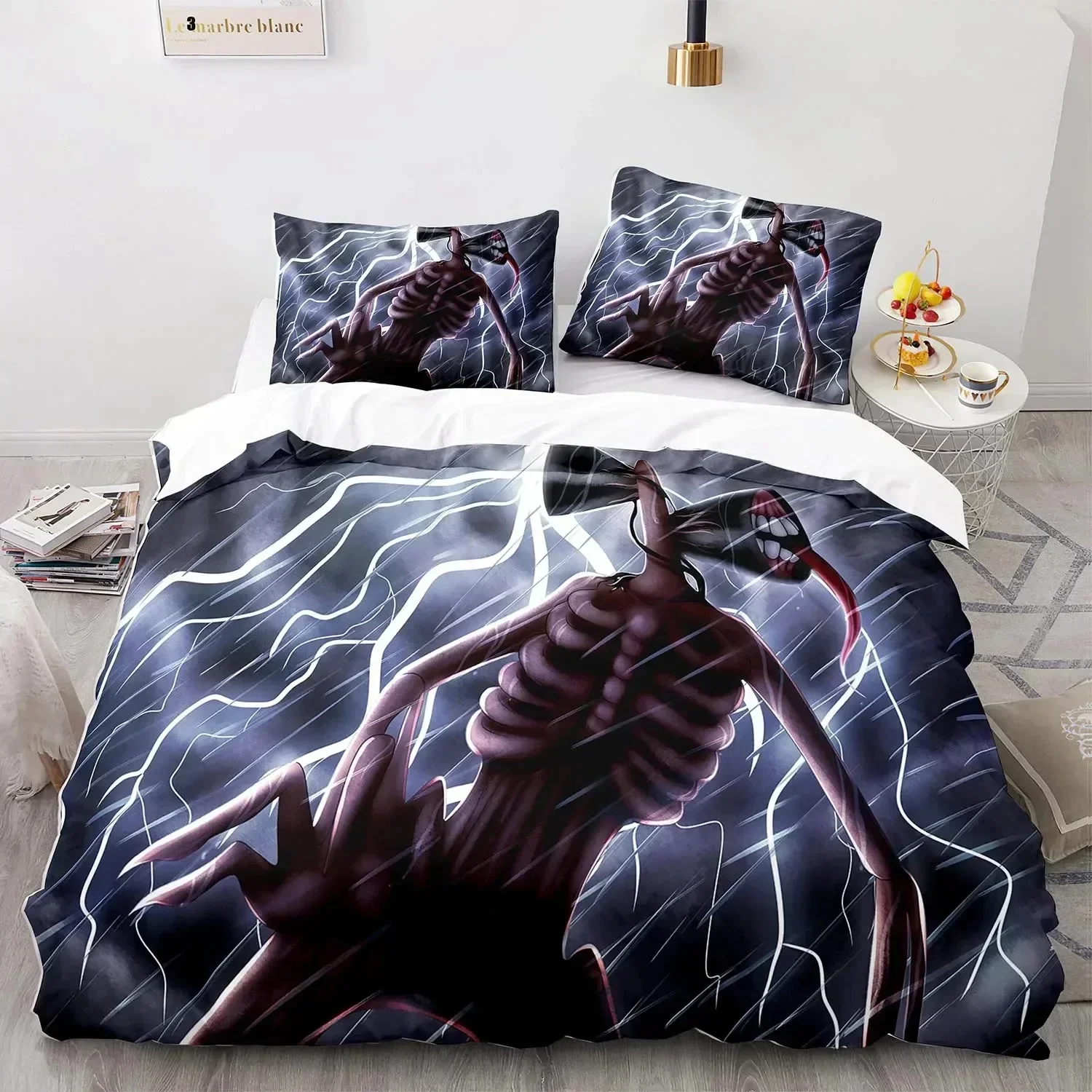 Luxury New 3D Print Siren Head Comfortable Duvet Quilt Cover Pillowcase Bedding Set Children Bedroom Decoration Home Textile