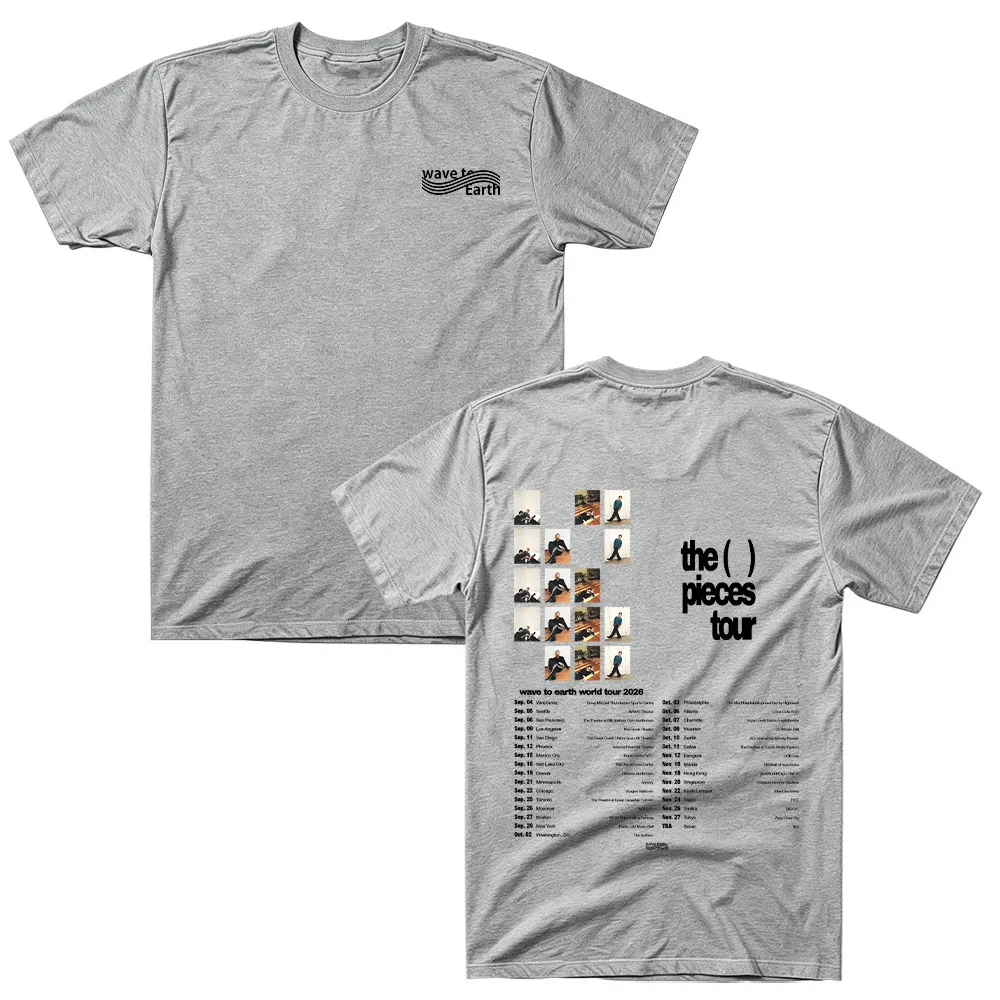 2026 The Pieces Tour Merch T-Shirts Wave To Earth Mode-T-Shirt für Männer und Frauen Harajuku Kpop Oversized T-Shirts Baumwolle Kurzarm-Oberteil – Detail 4
