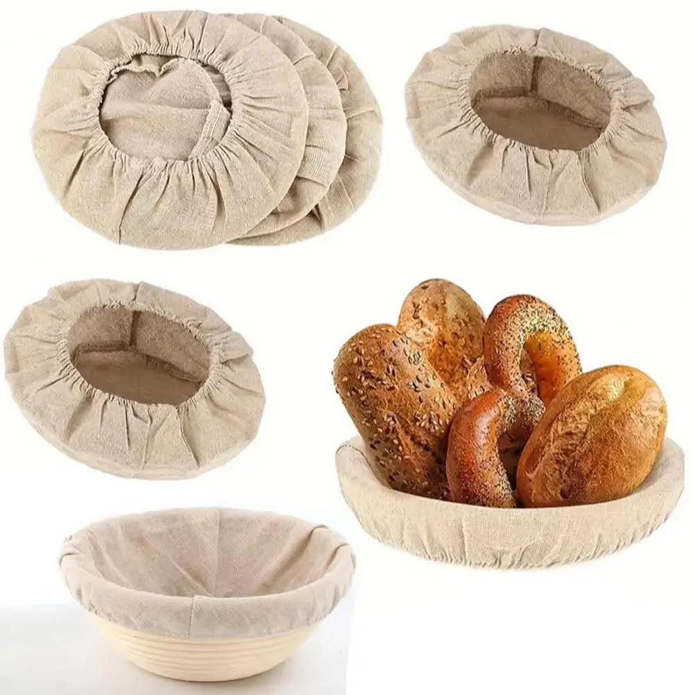 

Cloth Covered Fermentation Basket Cotton Linen for 6-8 Inch Jars Bread Basket Liner Cloth Lids Banneton Proofing Cloth