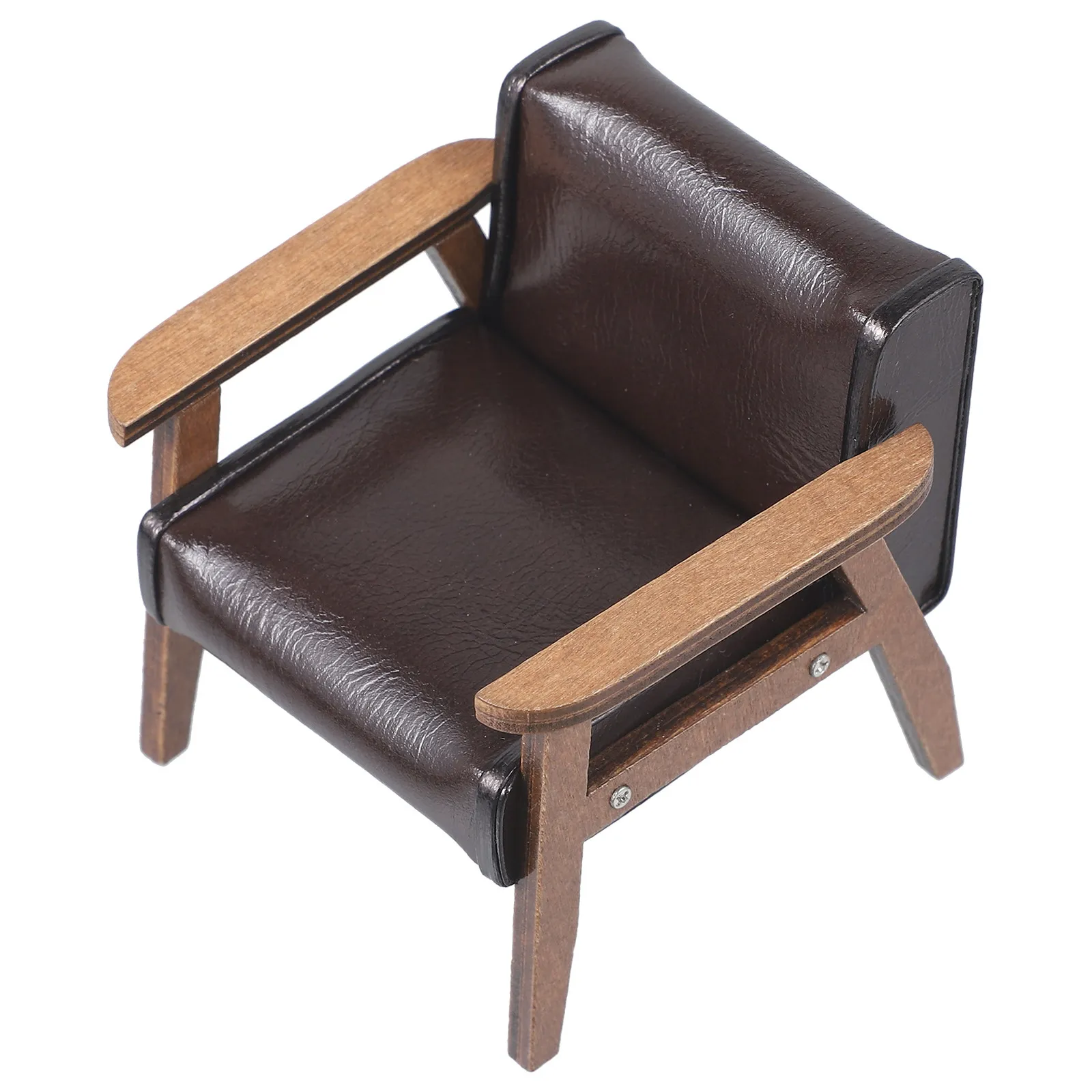 

Miniature Wooden Sofa Chair for Dollhouse Decoration Exquisitely Crafted with Realistic Detail Strong Wear Resistance Lifelike