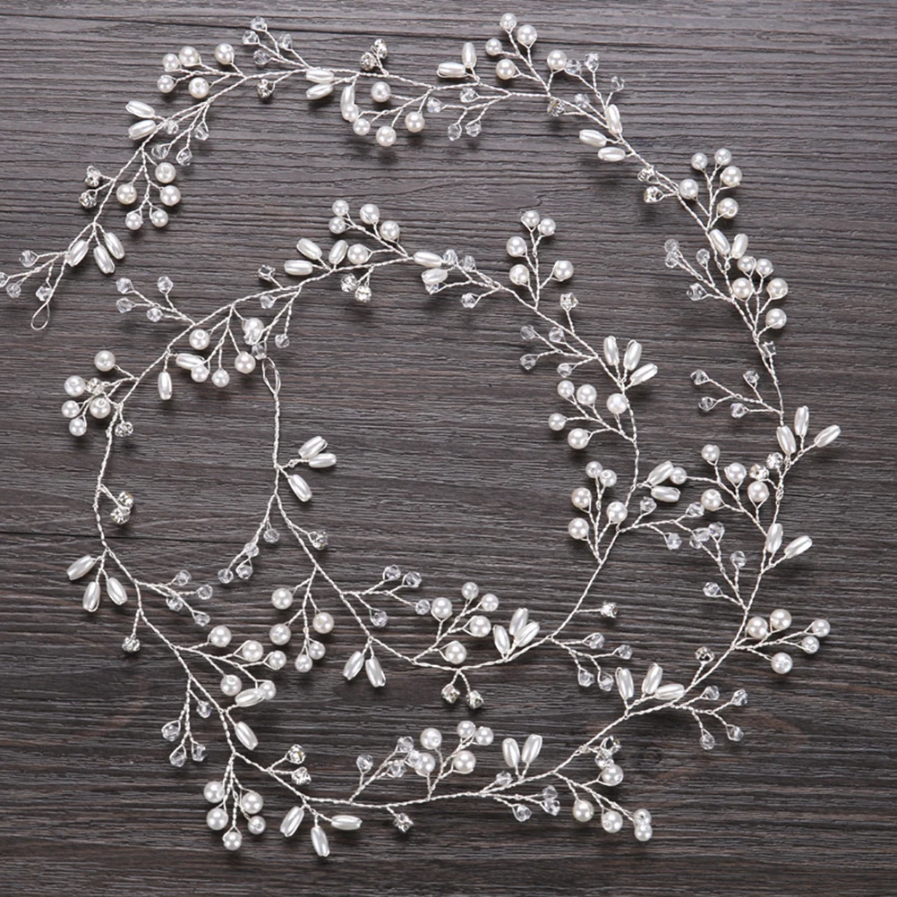 

Pearl Headband Wedding Hairpiece Bride Headwear Bridal Accessories Decorative Hairband Elegant Hairstyle Beautiful Occasion Prom